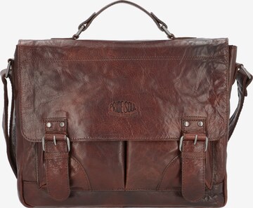 Pride and Soul Document Bag 'Baggie' in Brown: front