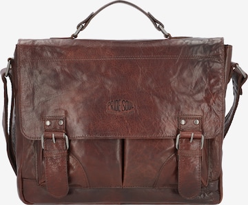 Pride and Soul Document Bag 'Baggie' in Brown: front