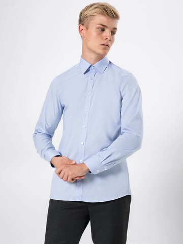 Coupe slim Chemise business 'Level 5' OLYMP en bleu : devant