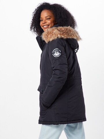 Parka d’hiver 'Ashley' Superdry en noir : derrière