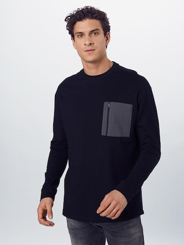 Urban Classics Regular fit Shirt in Zwart: voorkant