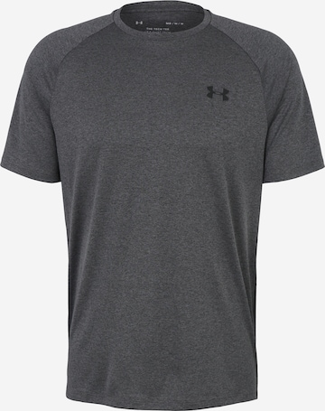 UNDER ARMOUR Functioneel shirt 'Tech 2.0' in Grijs: voorkant