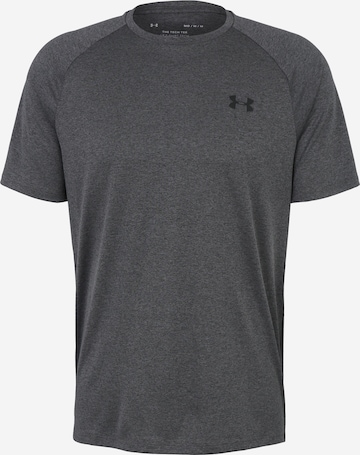 UNDER ARMOUR - Regular Fit Camisa funcionais 'Tech 2.0' em cinzento: frente