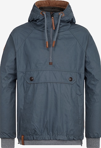 naketano Between-Season Jacket 'Hartgekochte Eier' in Blue: front