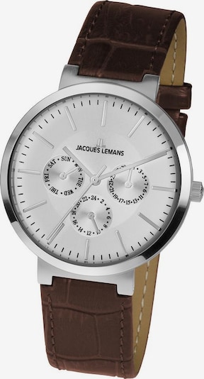 Jacques Lemans Uhr 'Milano' in dunkelbraun / silber, Produktansicht