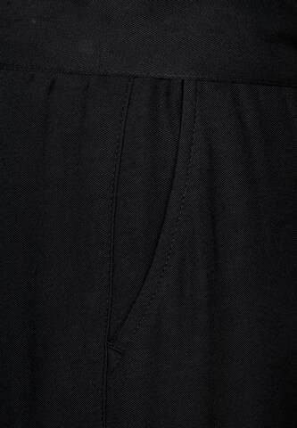 STREET ONE Wide Leg Hose in Schwarz