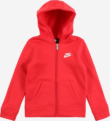Nike Sportswear Sweatjakke 'Club' i rød: forside