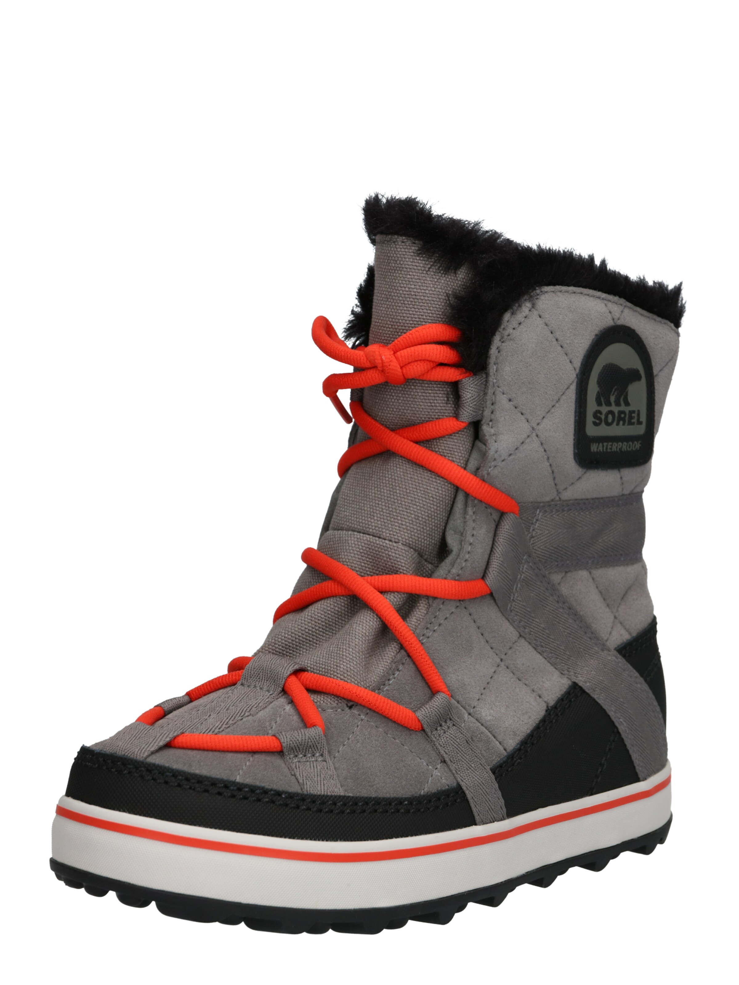 SOREL - Snowboots 'Glacy Explorer' in de kleur Grijs