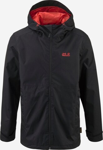 JACK WOLFSKIN Regenjacke 'Arroyo' in Schwarz: predná strana