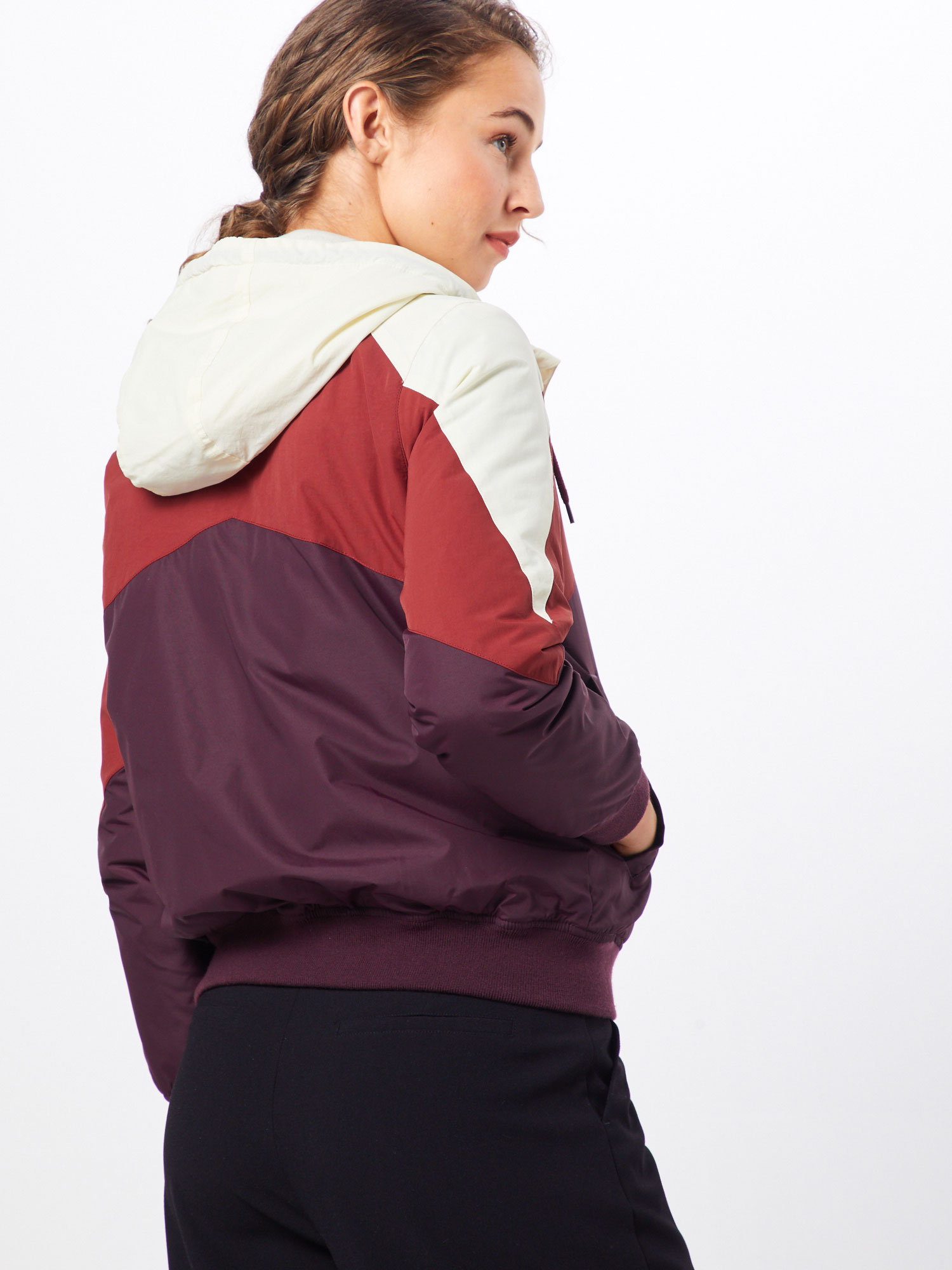 Iriedaily Jacke Tri Colore Jacket in Bordeaux, Rot 