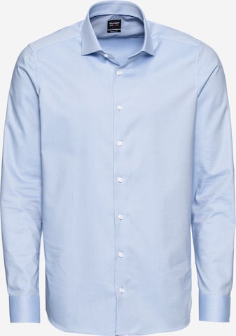 Slim fit Camicia business 'Level 5' di OLYMP in blu: frontale