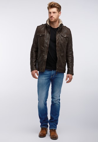 MUSTANG Lederjacke in Braun