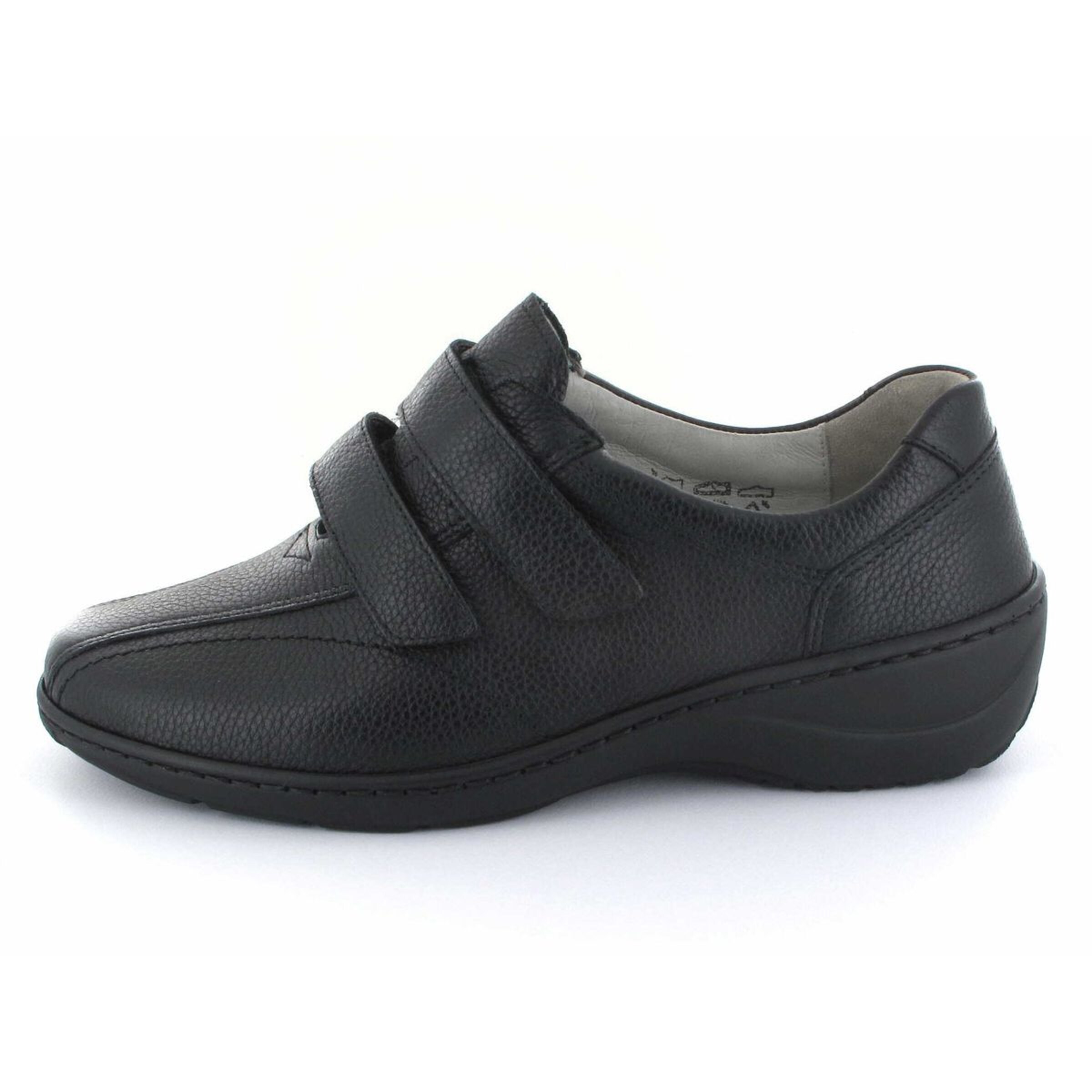 WALDLÄUFER Slipper in Schwarz: Vorderseite