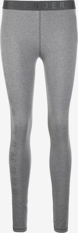 Skinny Pantalon de sport UNDER ARMOUR en gris : devant