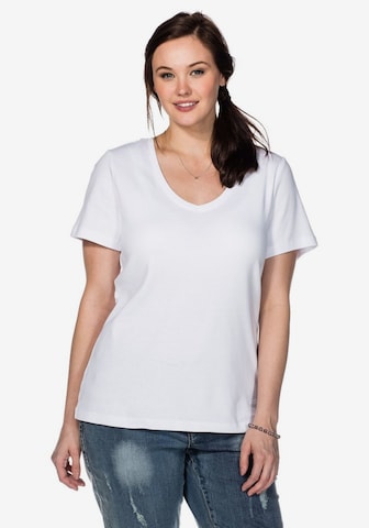 SHEEGO T-shirt i vit: framsida