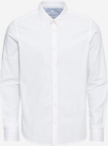 TOM TAILOR Slim fit Koszula 'Floyd' w kolorze biały: przód