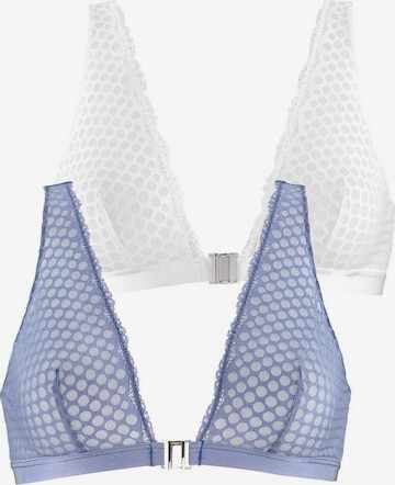 PETITE FLEUR Triangle Bra in Blue: front