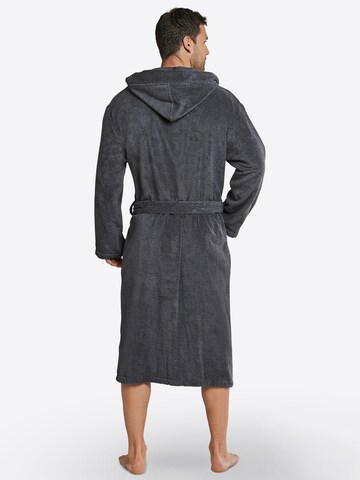 SCHIESSER Long Bathrobe in Grey: back