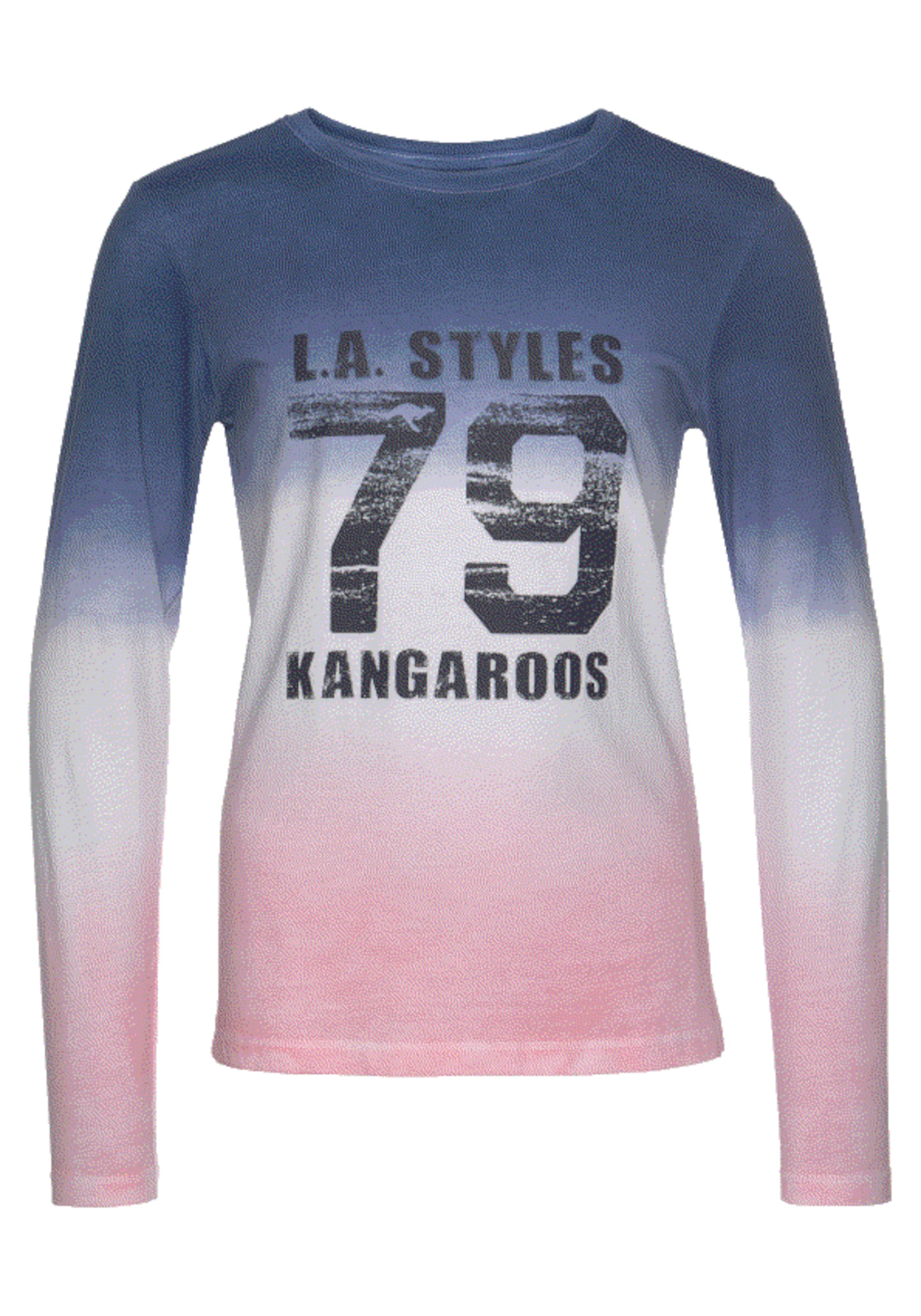 KangaROOS Langarmshirt in Blau: Vorderseite