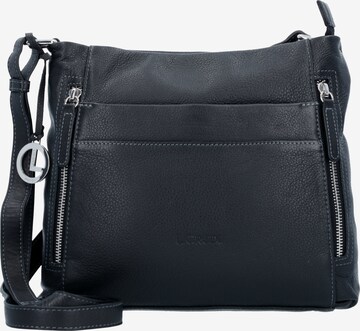 L.CREDI Crossbody Bag in Black: front