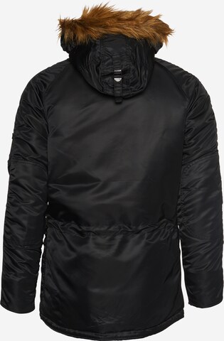 ALPHA INDUSTRIES - Parka de inverno 'N3B VF 59' em preto