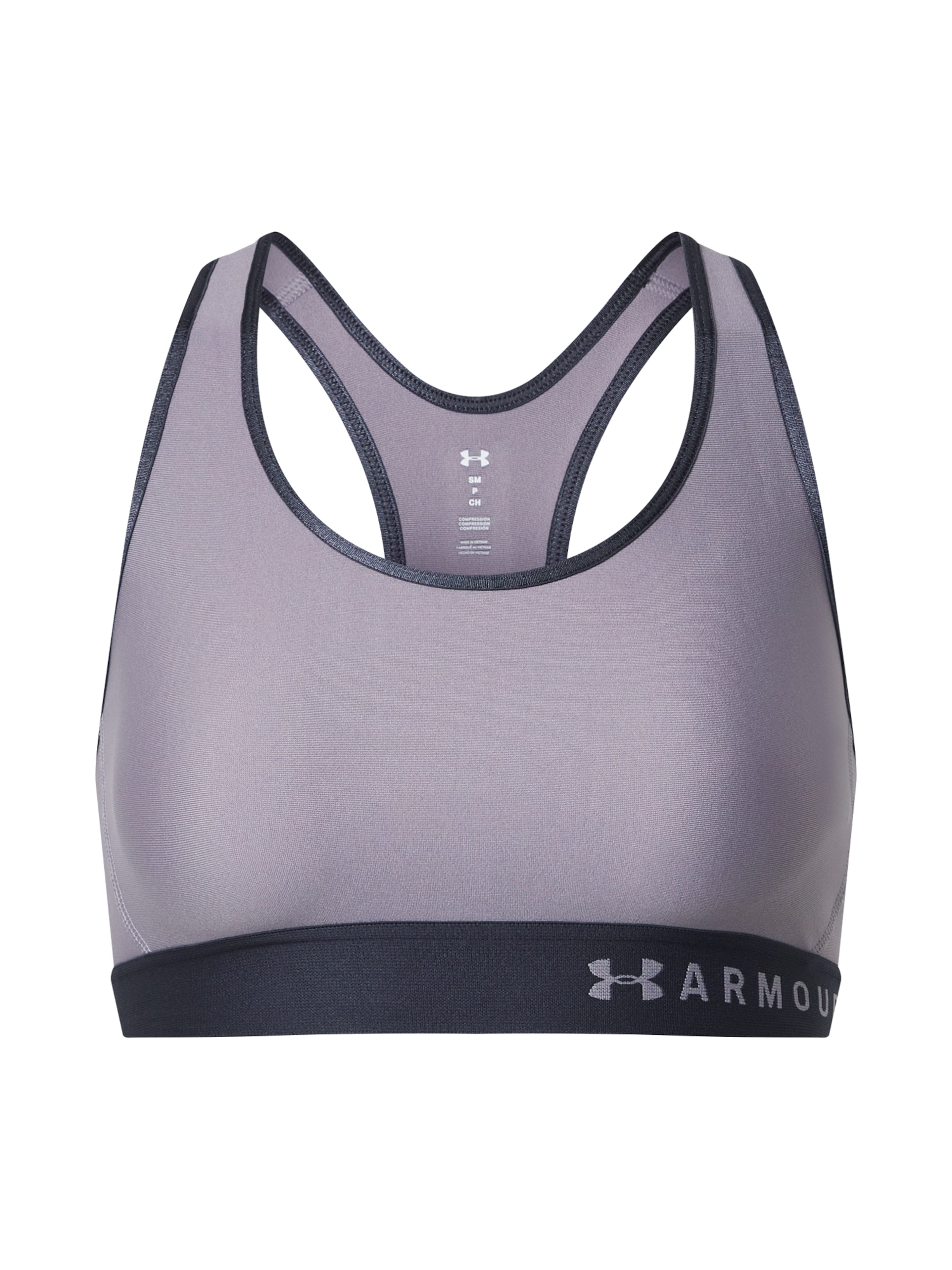 UNDER ARMOUR Спортивный бюстгальтер в Сливовый / Черный, Обзор товара