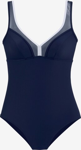 LASCANA Bustier Badeanzug in Blau: predná strana