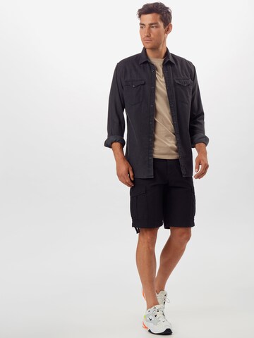 JACK & JONES Regular Cargobroek 'Charlie' in Zwart