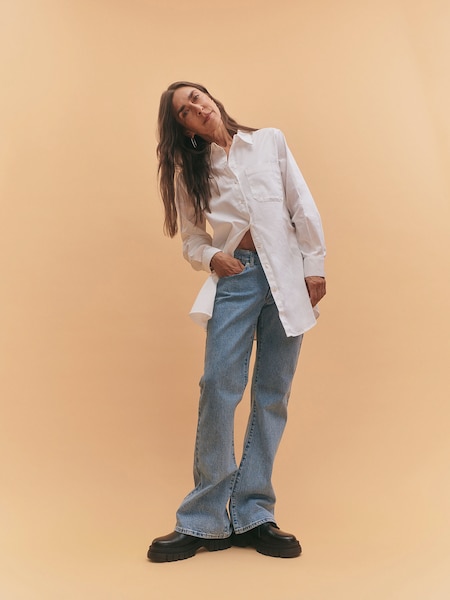 Rachel - Chic Light Washed Denim Look