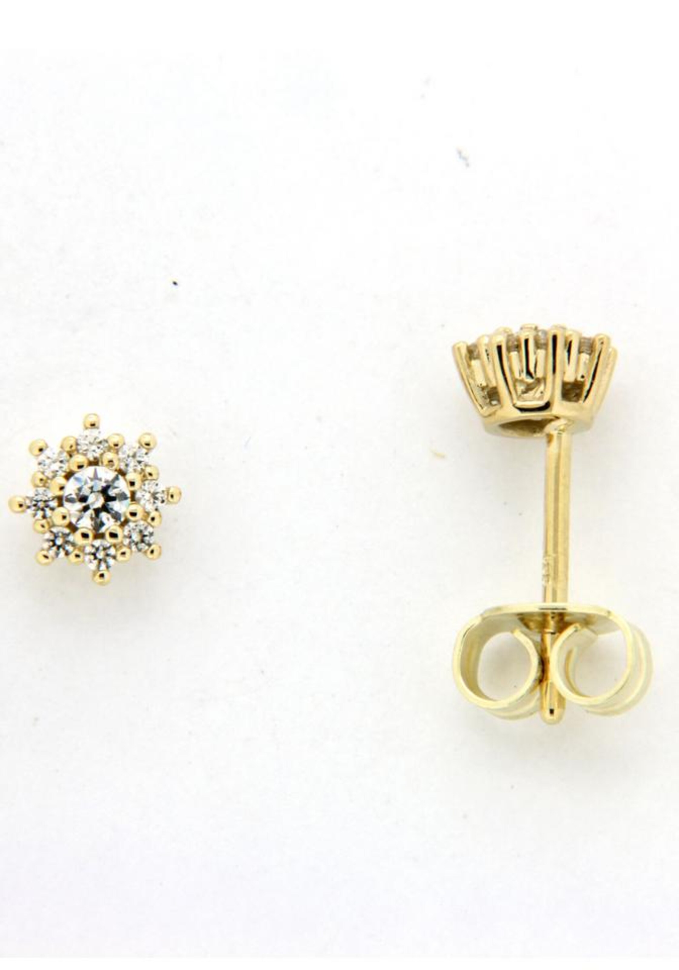 FIRETTI Ohrstecker in Gold: Vorderseite