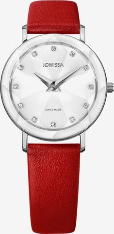 JOWISSA Analoog horloge 'Facet Swiss' in Rood: voorkant