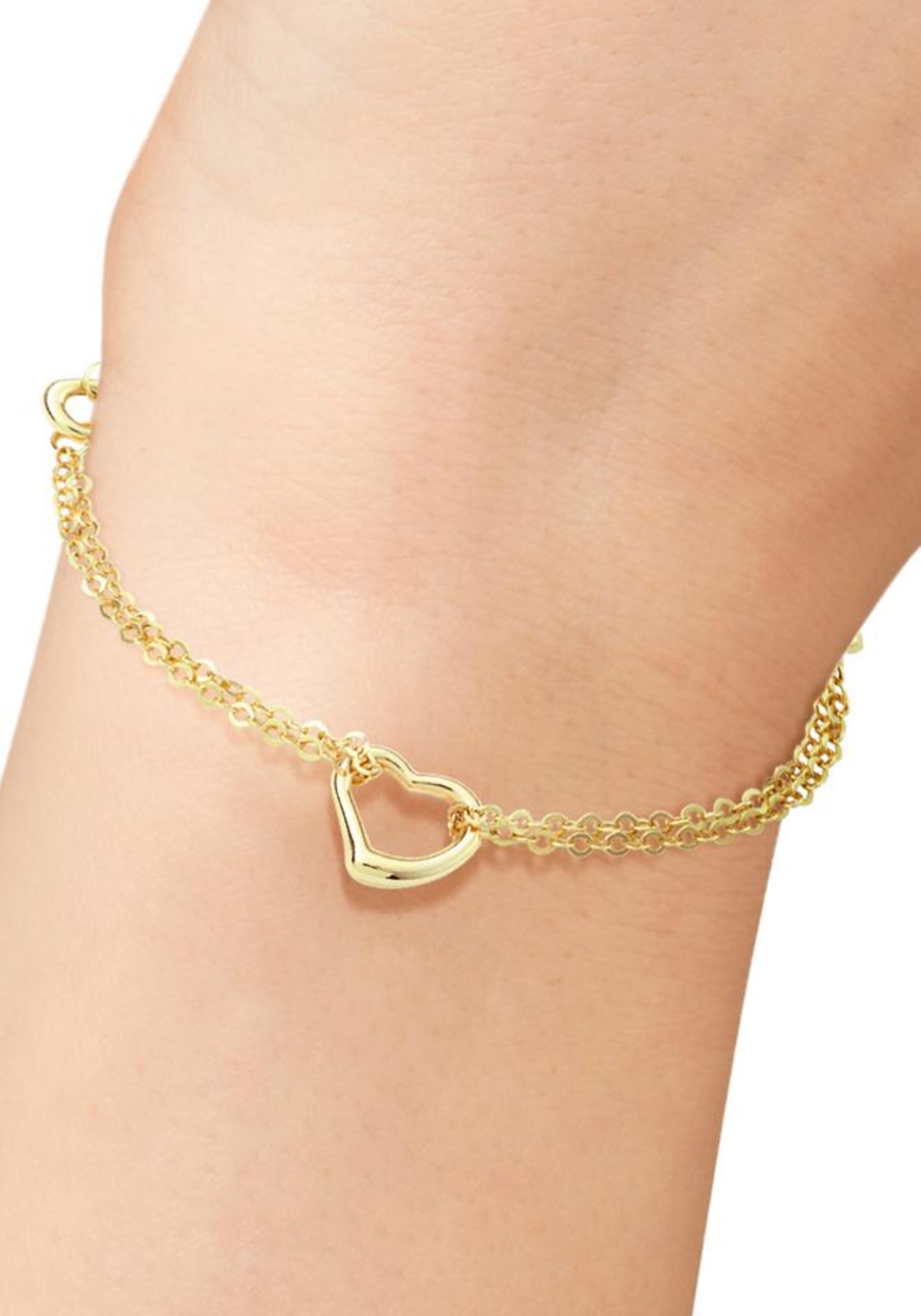 AMOR Armband 'Herz' in Gold: Vorderseite