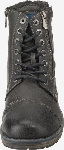 TOM TAILOR Lace-Up Boots in Grey