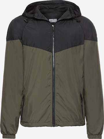 Urban Classics Between-Season Jacket in Green: front