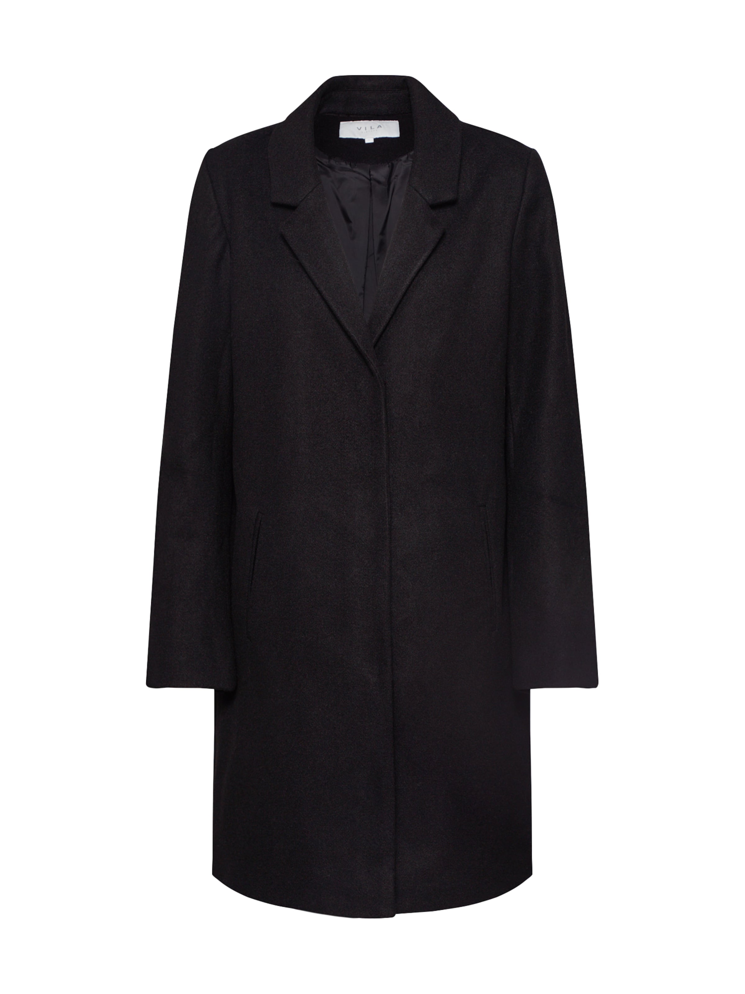 VILA - Tussenmantel 'MARBLE' in de kleur Zwart