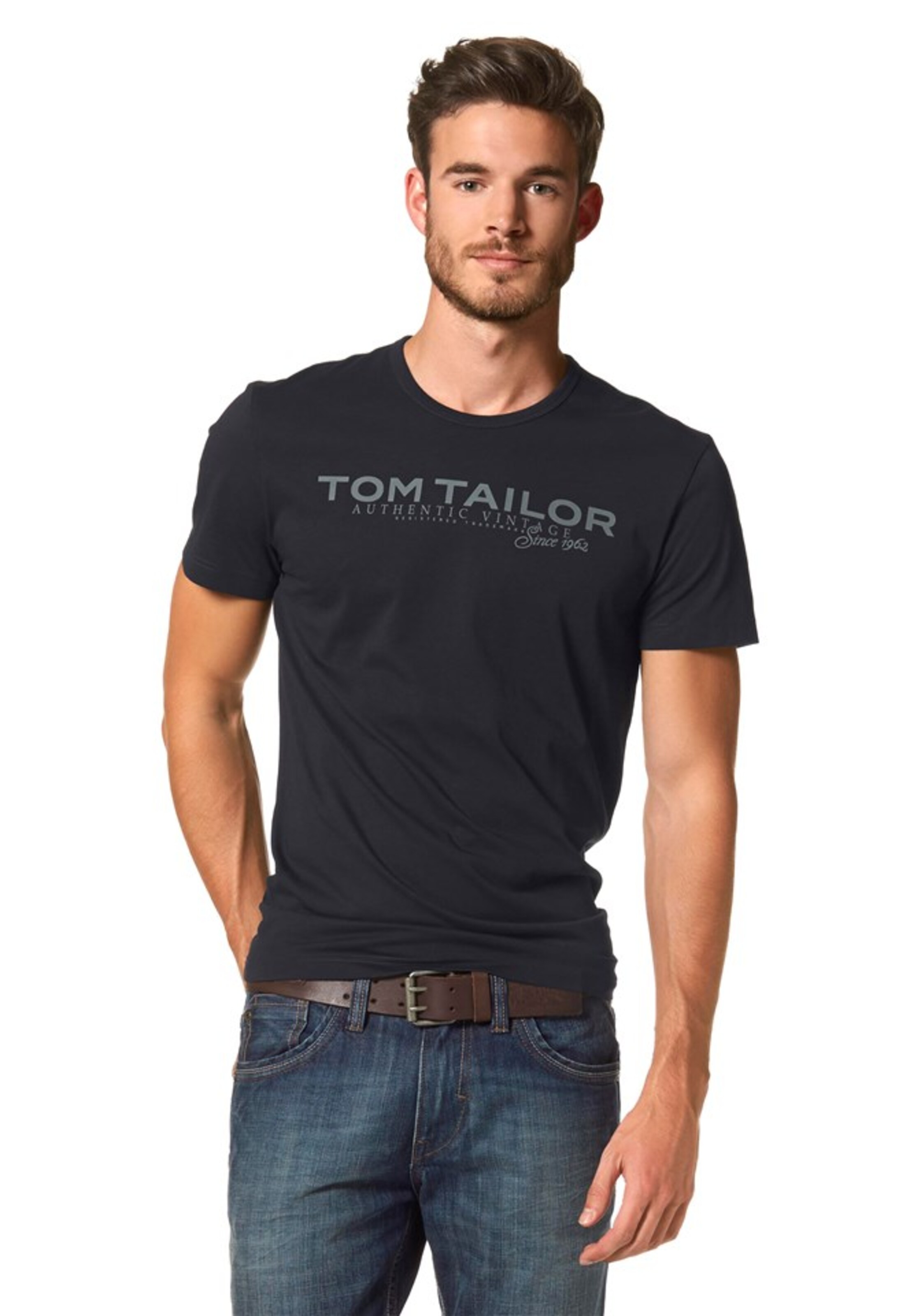 TOM TAILOR T-Shirt in Schwarz