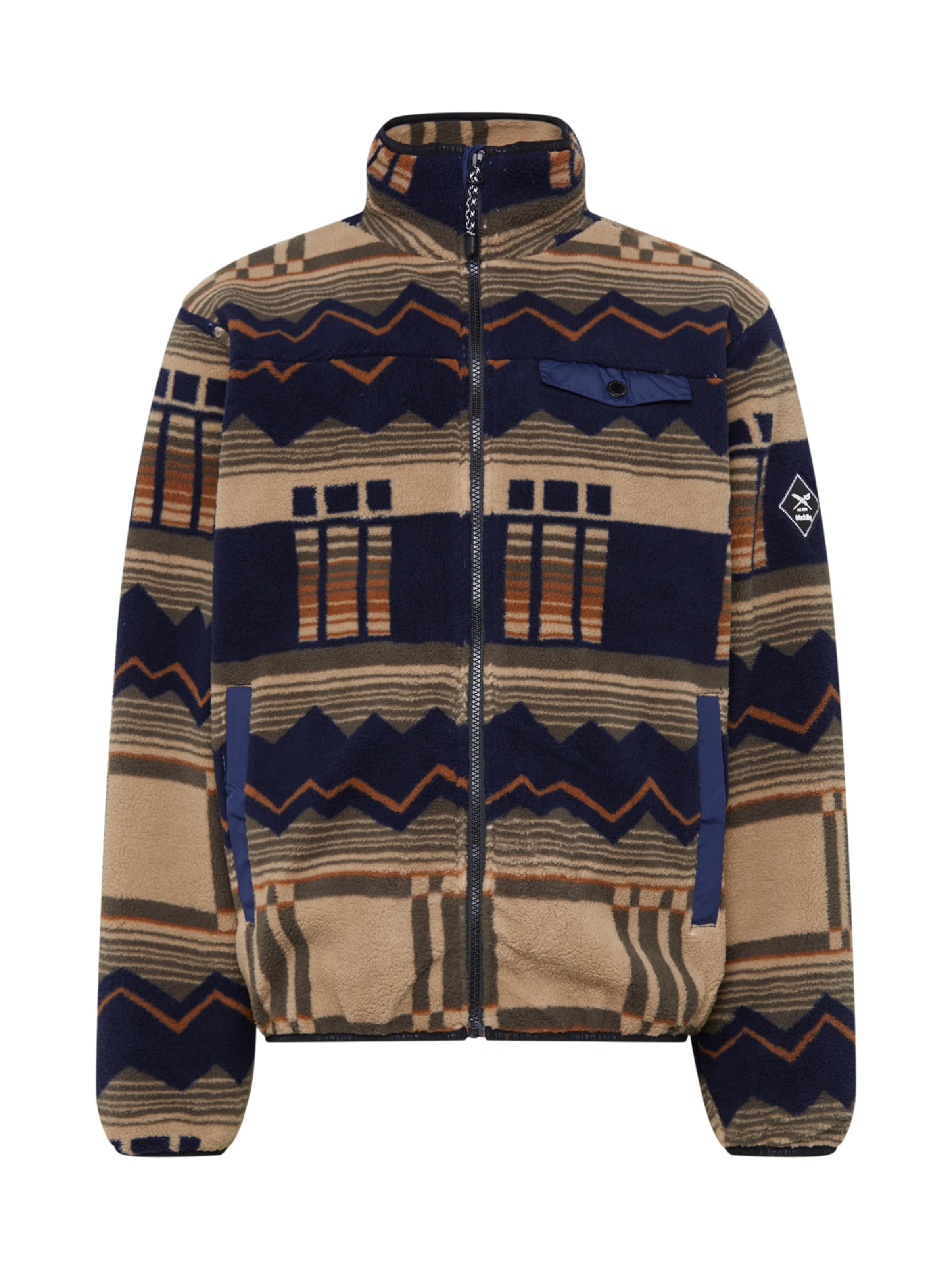 Iriedaily Regular Fit Fleecetakki 'Insaneia' värissä vihreä: etupuoli