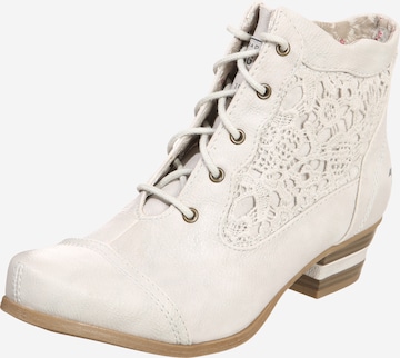 Bottines à lacets 'Macrame' MUSTANG en beige : devant