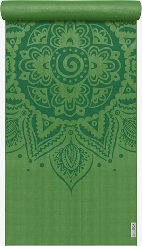 YOGISTAR.COM Mat 'Basic Art Collection Spiral Mandala' in Green: front