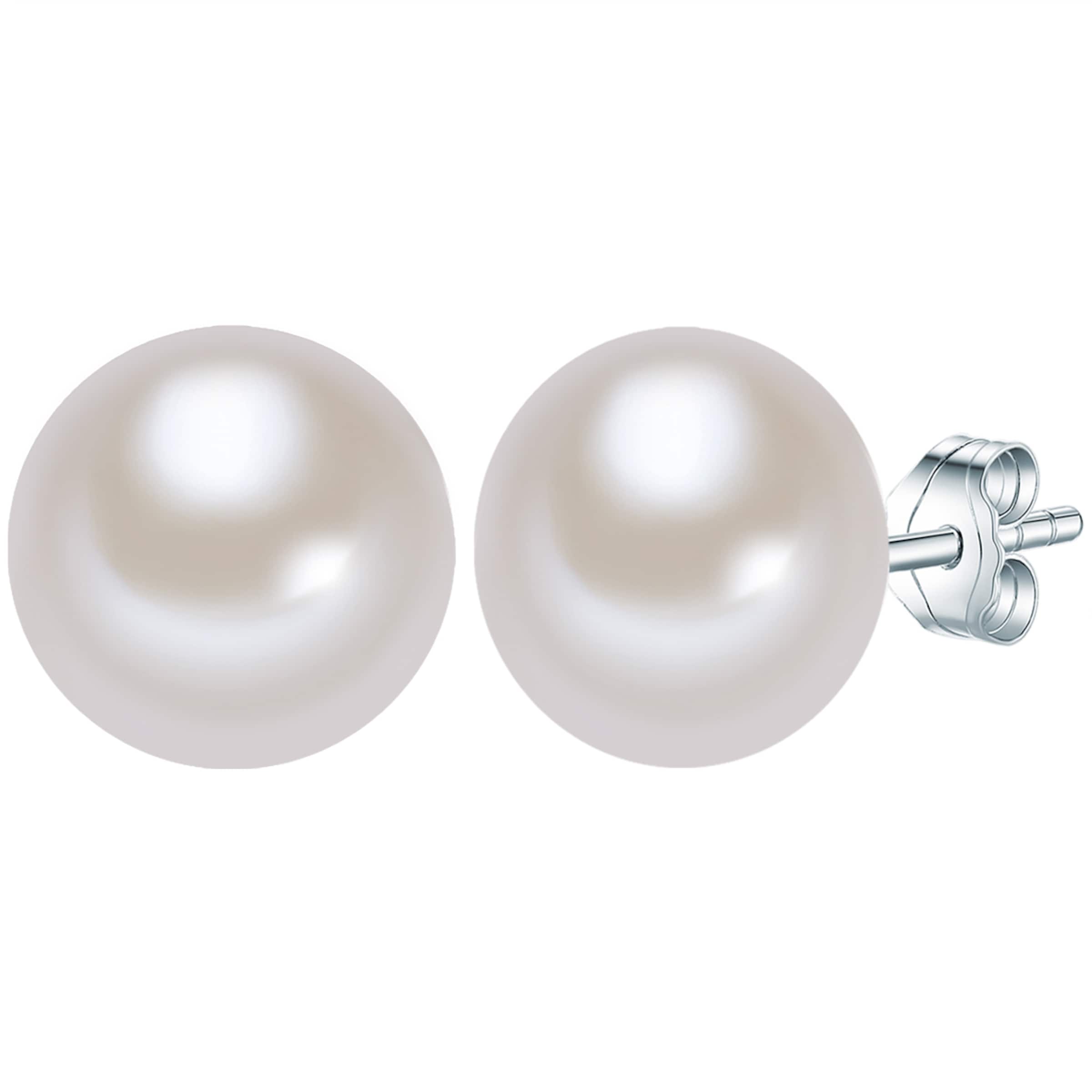 Valero Pearls Earrings in Silver: front