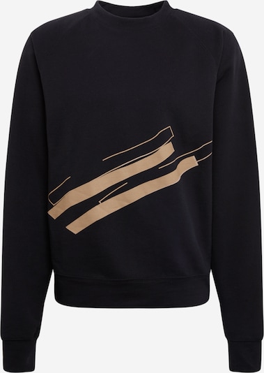 NU-IN Sportisks džemperis 'Line Print Crew Neck Sweatshirt', krāsa - melns, Preces skats