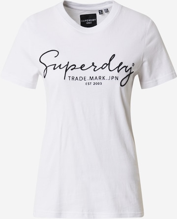 T-shirt 'Alice' Superdry en blanc : devant