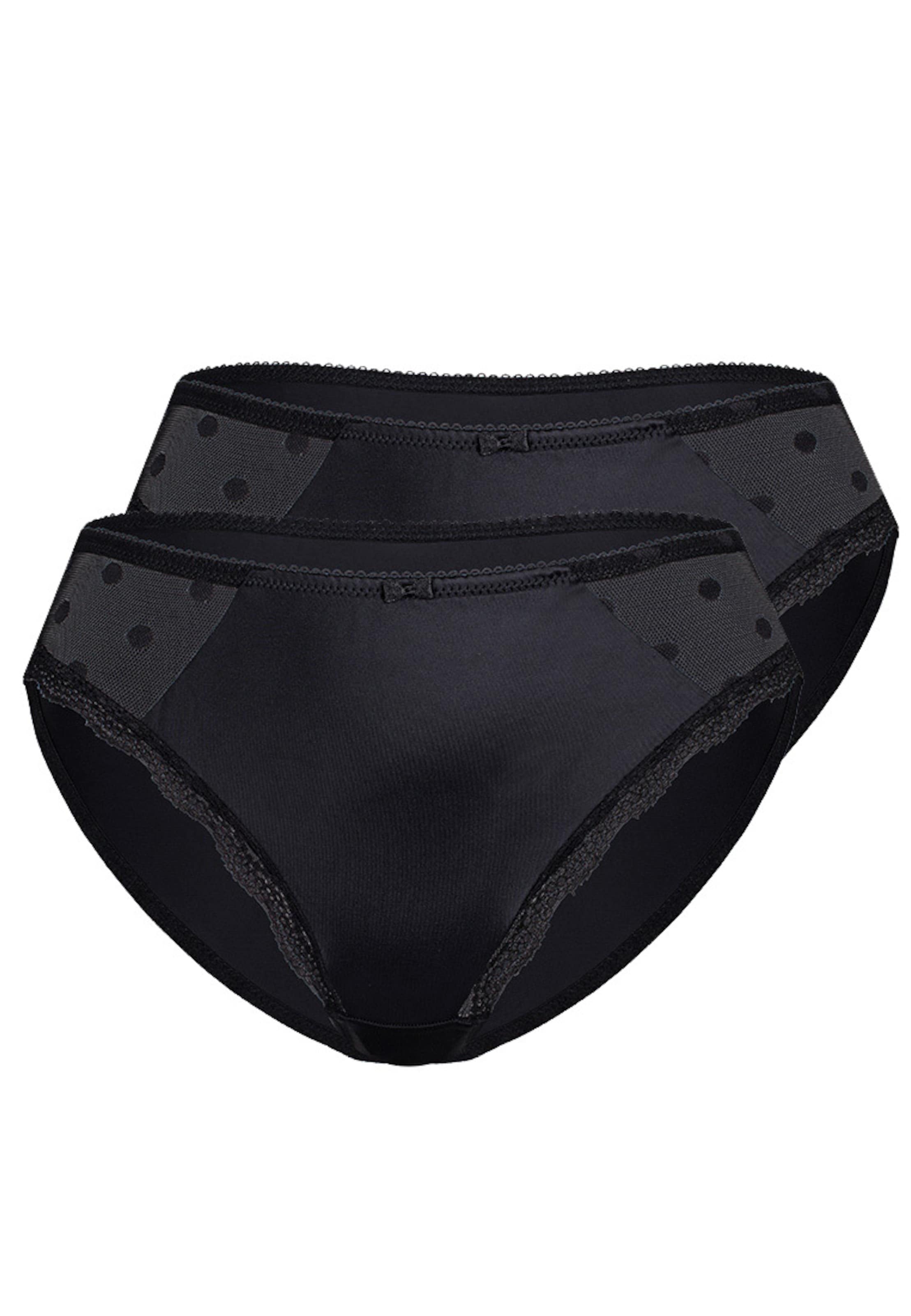 sassa Slip 'DOTTED MESH' in Zwart: voorkant