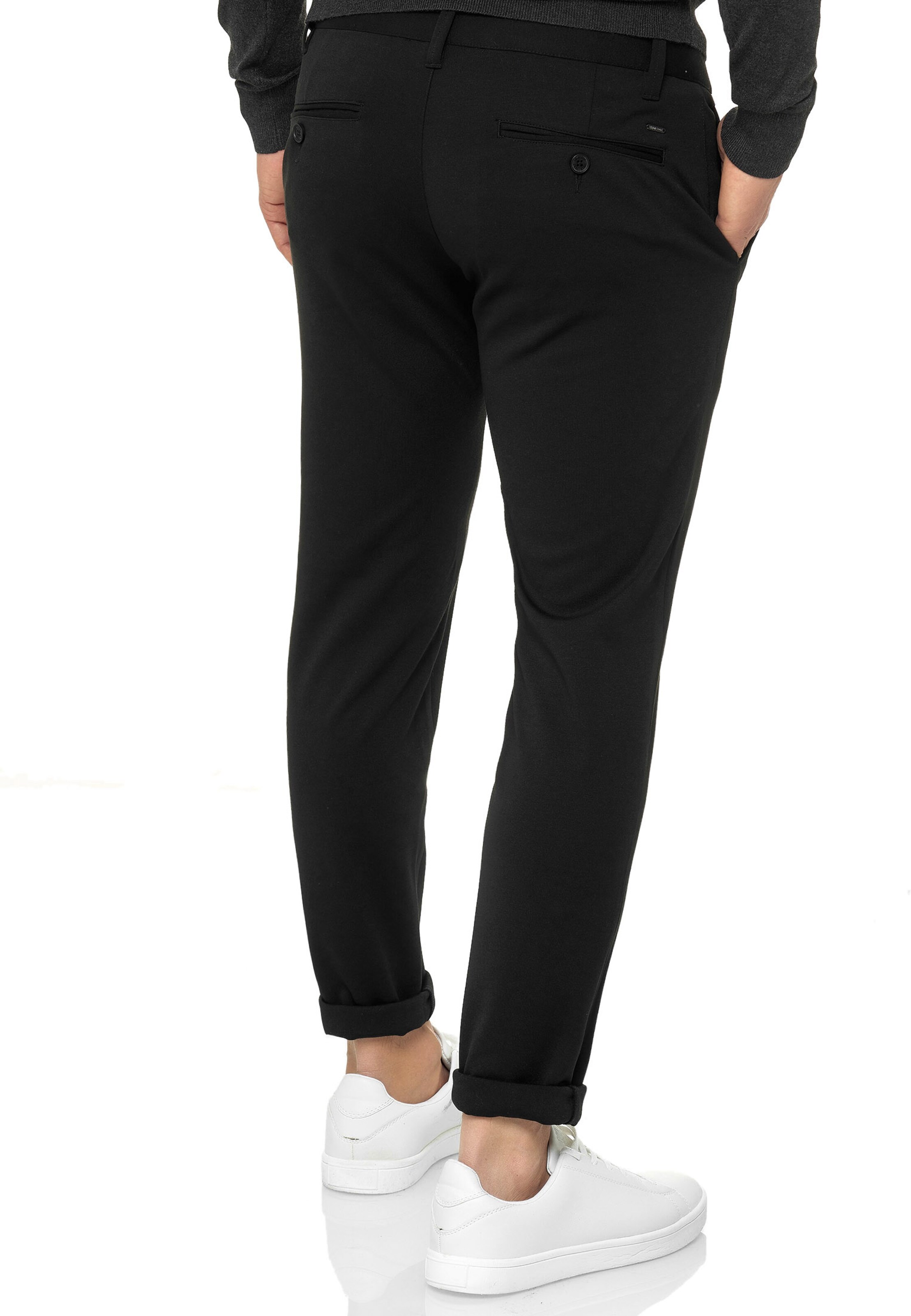 Coupe slim Pantalon 'Rodekro' INDICODE JEANS en noir