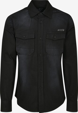 Brandit Regular fit Shirt 'Hardee' in Black: front