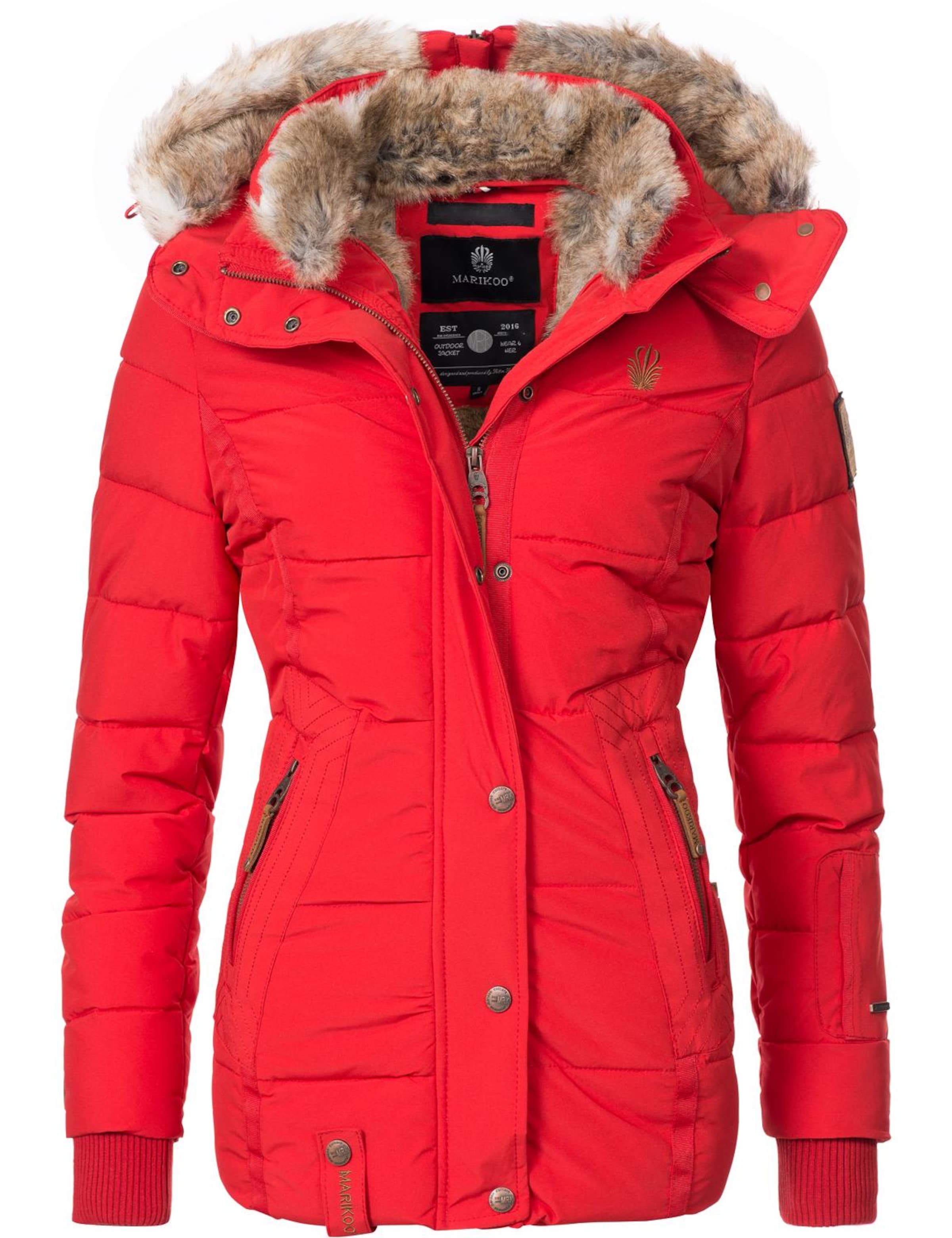 MARIKOO Winter jacket 'Nekoo' in Red: front