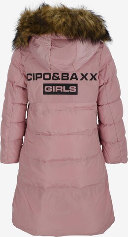 CIPO & BAXX Winterparka mit Abenteuerhandschuhen in Pink