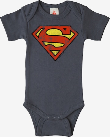 LOGOSHIRT Baby-Body 'DC Superman-Logo" in Blau: predná strana