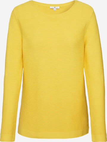 Pull-over TOM TAILOR en jaune : devant