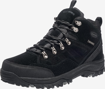 SKECHERS Lace-Up Boots 'Relment-Pelmo' in Black: front